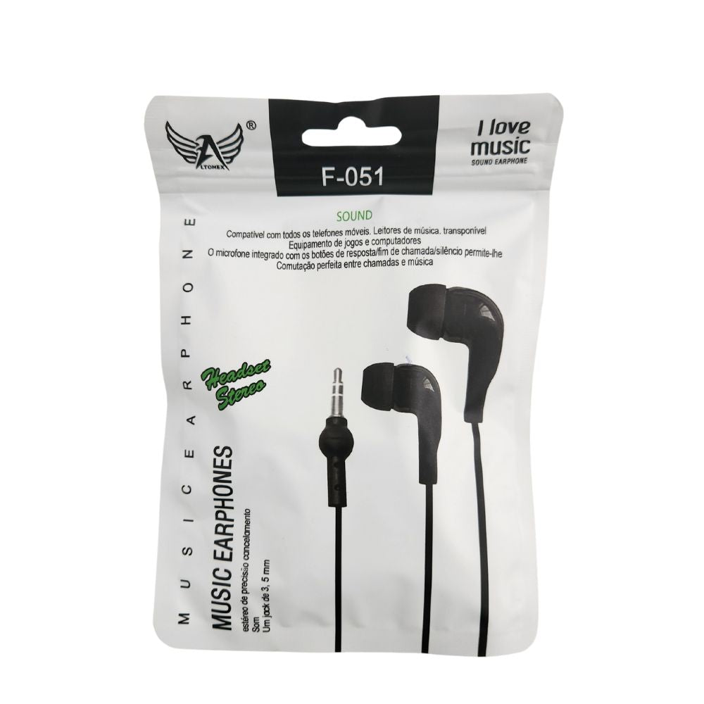 Kit 50 FONES DE OUVIDO INTRA-AURICULAR P2 - ALTOMEX - F-051 (variados as cores)