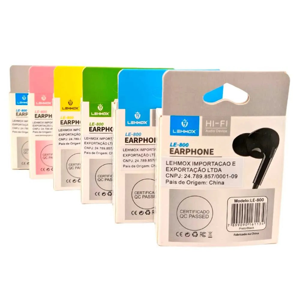 FONE DE OUVIDO COM MICROFONE - LEHMOX - LE-800