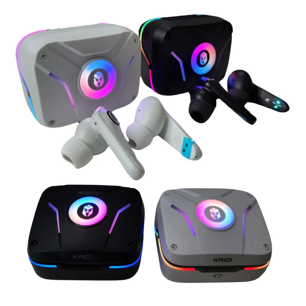 FONE DE OUVIDO TWS GAMER COM LED RGB - KAIDI - KD-G1