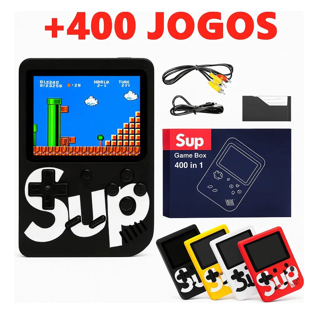 Mini Game Portátil Sup Game Box Plus com 400 Jogos