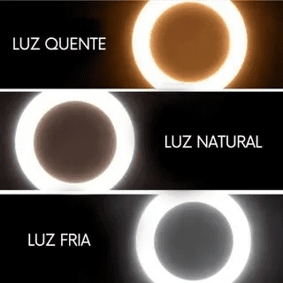 Ring Light De Mesa Iluminador De Led Tripé 6 Polegadas com Suporte Celular