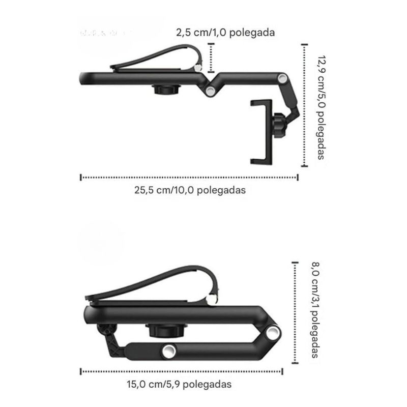 Suporte De Celular Para Quebra Sol Do Carro Rotação 360°