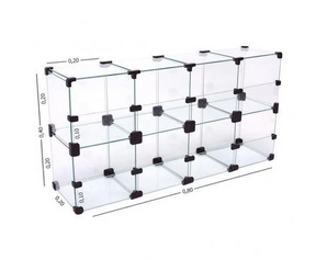 Baleiro de Vidro 80L x 40A x 20P cm