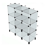 Balcão de Vidro 90L x 90A x 30P cm