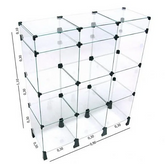 Balcão de Vidro 90L x 110A x 30P cm