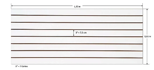 Painel Canaletado 0,61 x 1,22m