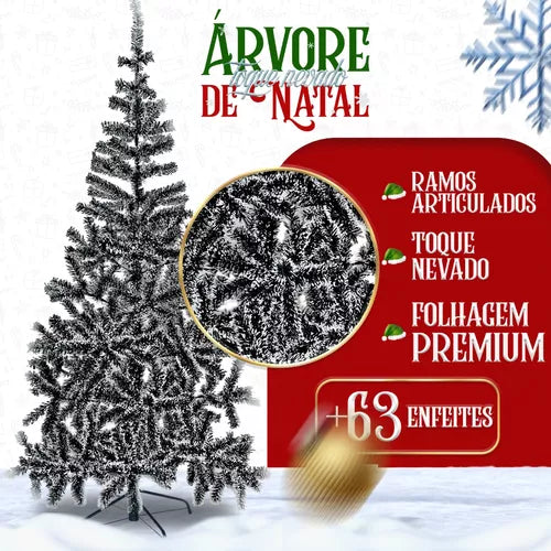 Árvore Natal Pinheiro 180cm Enfeitada Decorada Promoção Luxo