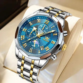 Olevs Relógio Masculino Original Luxo Aço Quartzo 3675