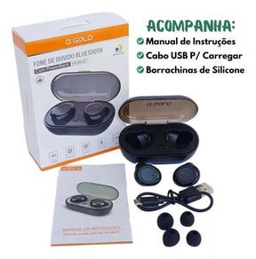Fone de Ouvido Intra-auricular Bluetooth sem fio TWS In-Ear Airdot a'Gold