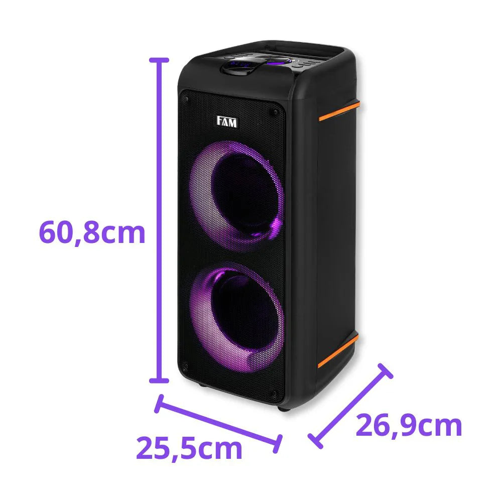 Caixa de Som Bluetooth 900W - FAM - A602