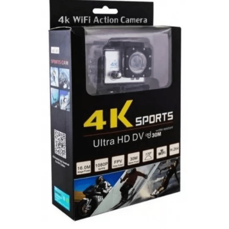 Câmera de Esportes e Ação 4k Full Hd a Prova D’Água Wifi Tipo Go Pro