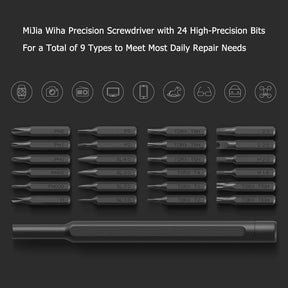 Conjunto Chave de Fenda Magnética 24 em 1 para Eletrônicos e Celulares