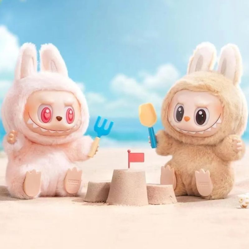 Labubu Boneco De Pelúcia Sentado Chaveiro Surpresa