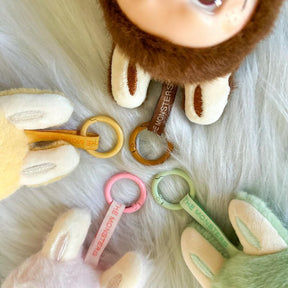 Labubu Boneco De Pelúcia Sentado Chaveiro Surpresa