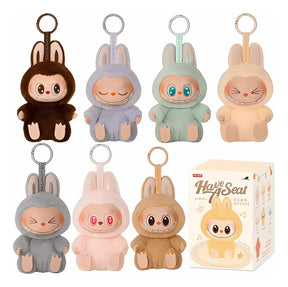 Labubu Boneco De Pelúcia Sentado Chaveiro Surpresa