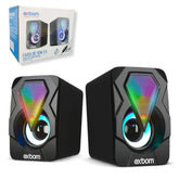MINI CAIXA DE SOM GAMER COM LED 6W - EXBOM - CS-C20